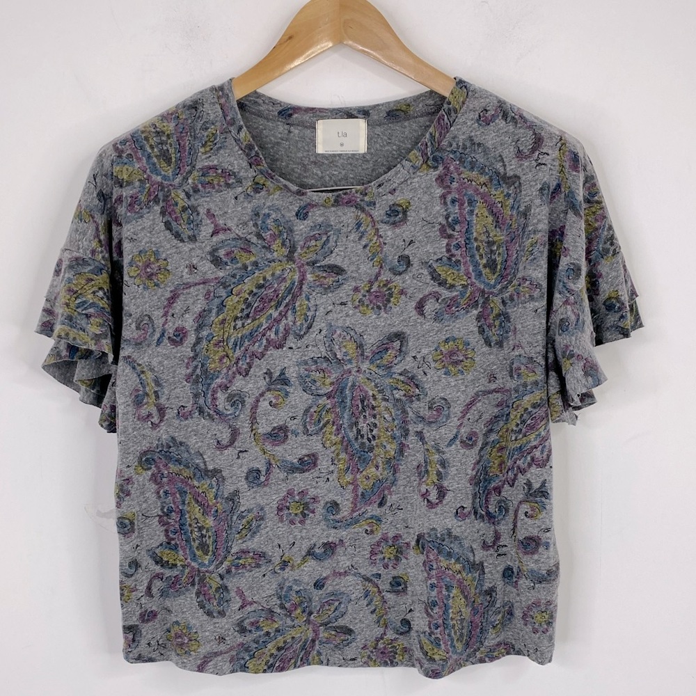 T. LA <Anthro> oversize Floral Print Shirt